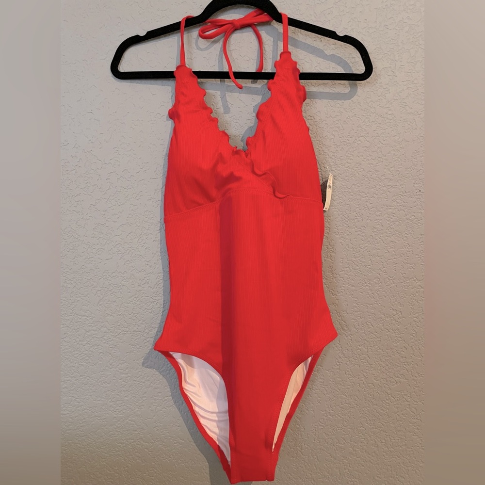 NWT Old Navy Red One Piece swimsuit Size M